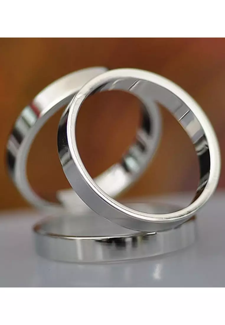 Women's Accessories Trio Hole Shaped Scarf Ring Buckle  Bros Wanita Silver