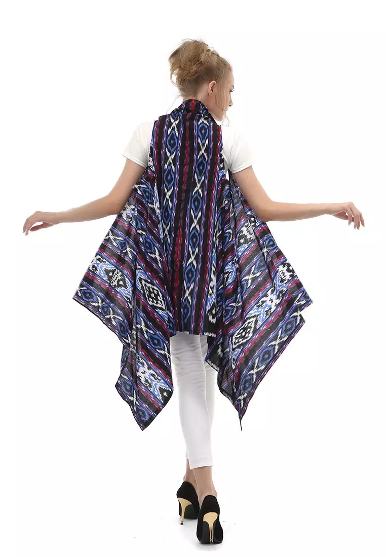 Lynelle Batik Songket Wanita Model Outer Material Cotton ORIGINAL - Blue