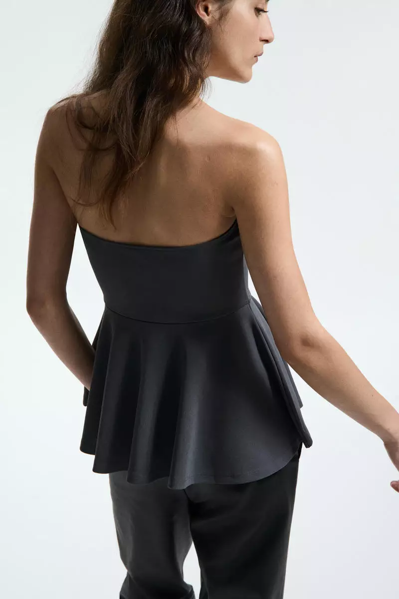 Bandeau peplum top