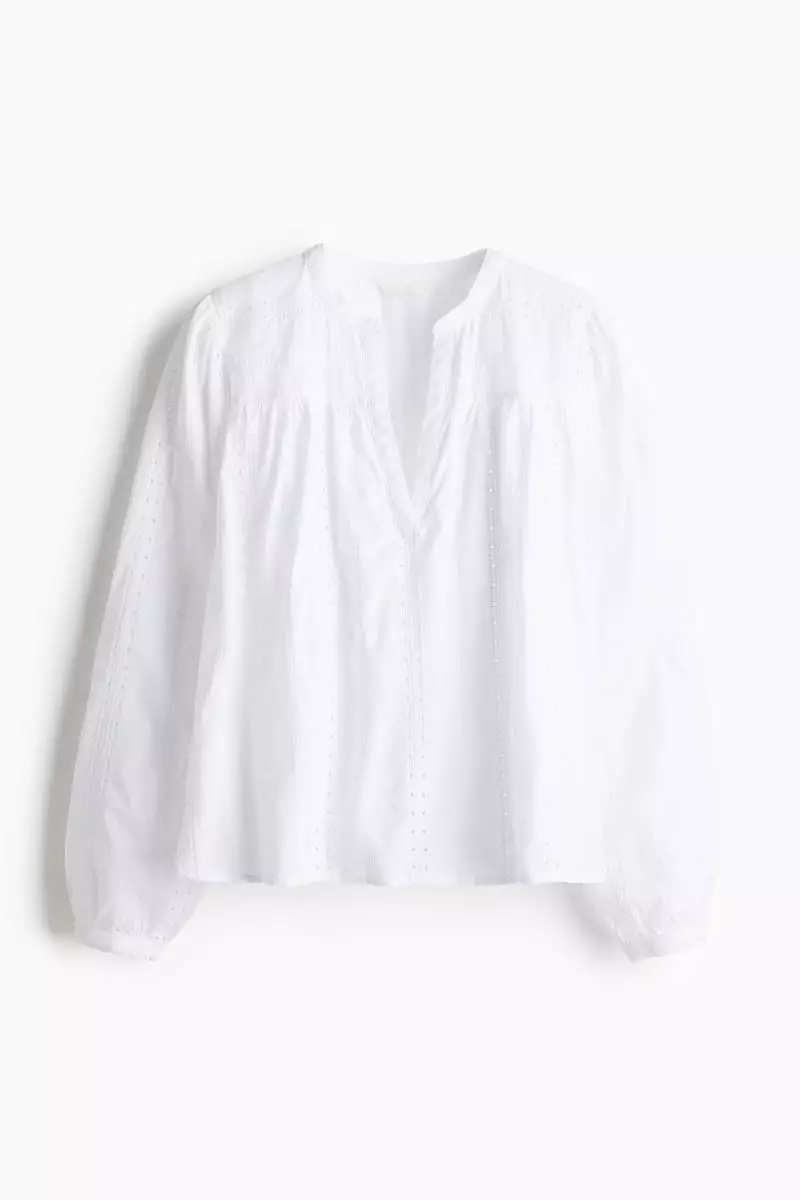 Embroidered cotton blouse