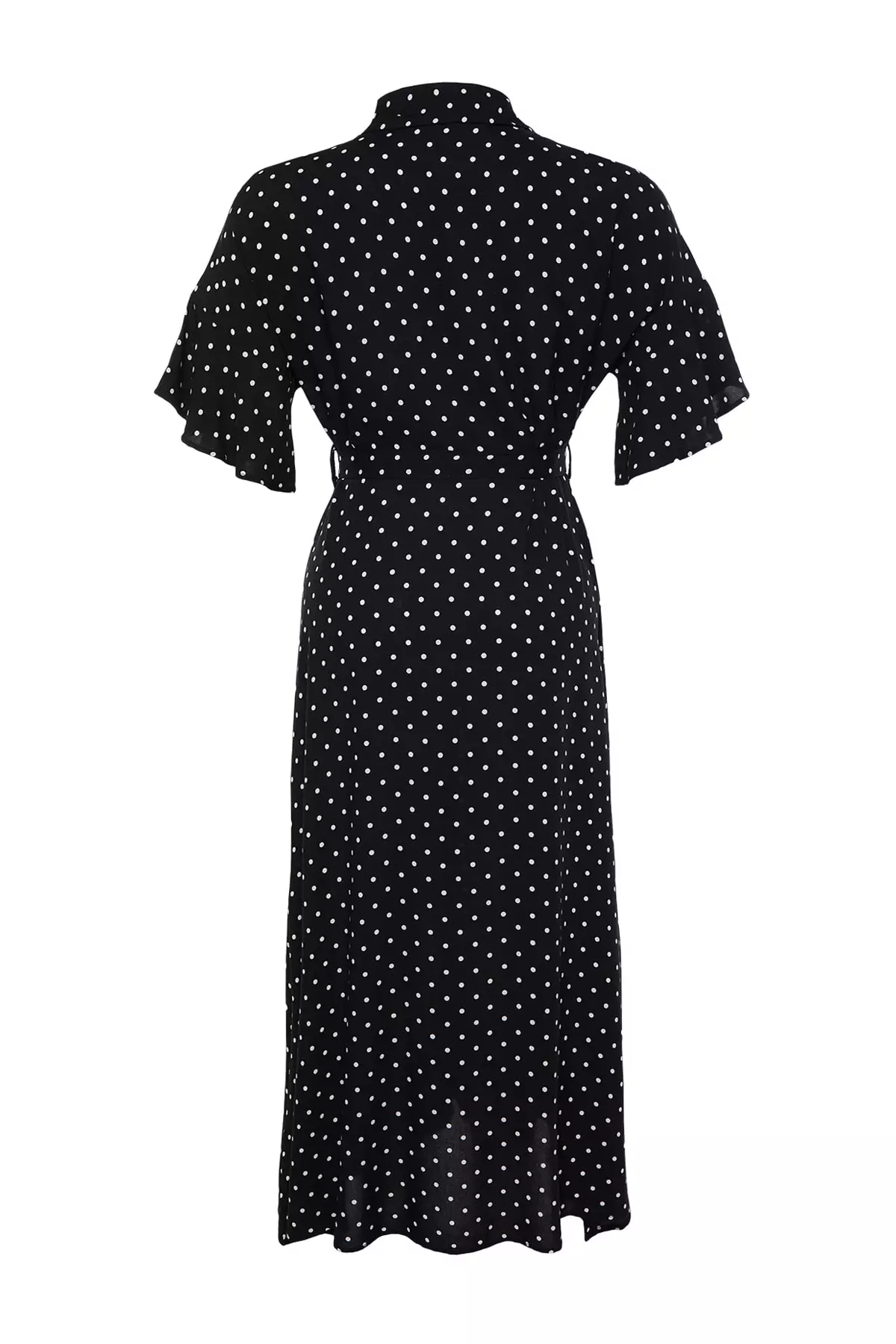 Plus Size Printed Shirt Dress With Belt