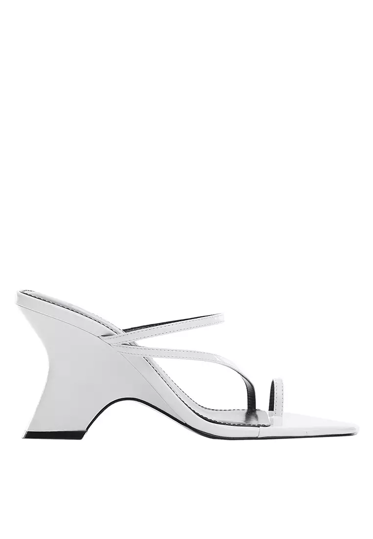 Mango white heeled outlet sandals