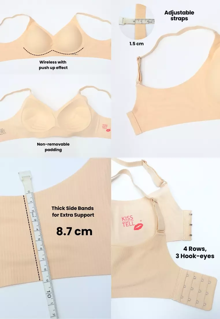 Premium Opal Wireless Bra in White