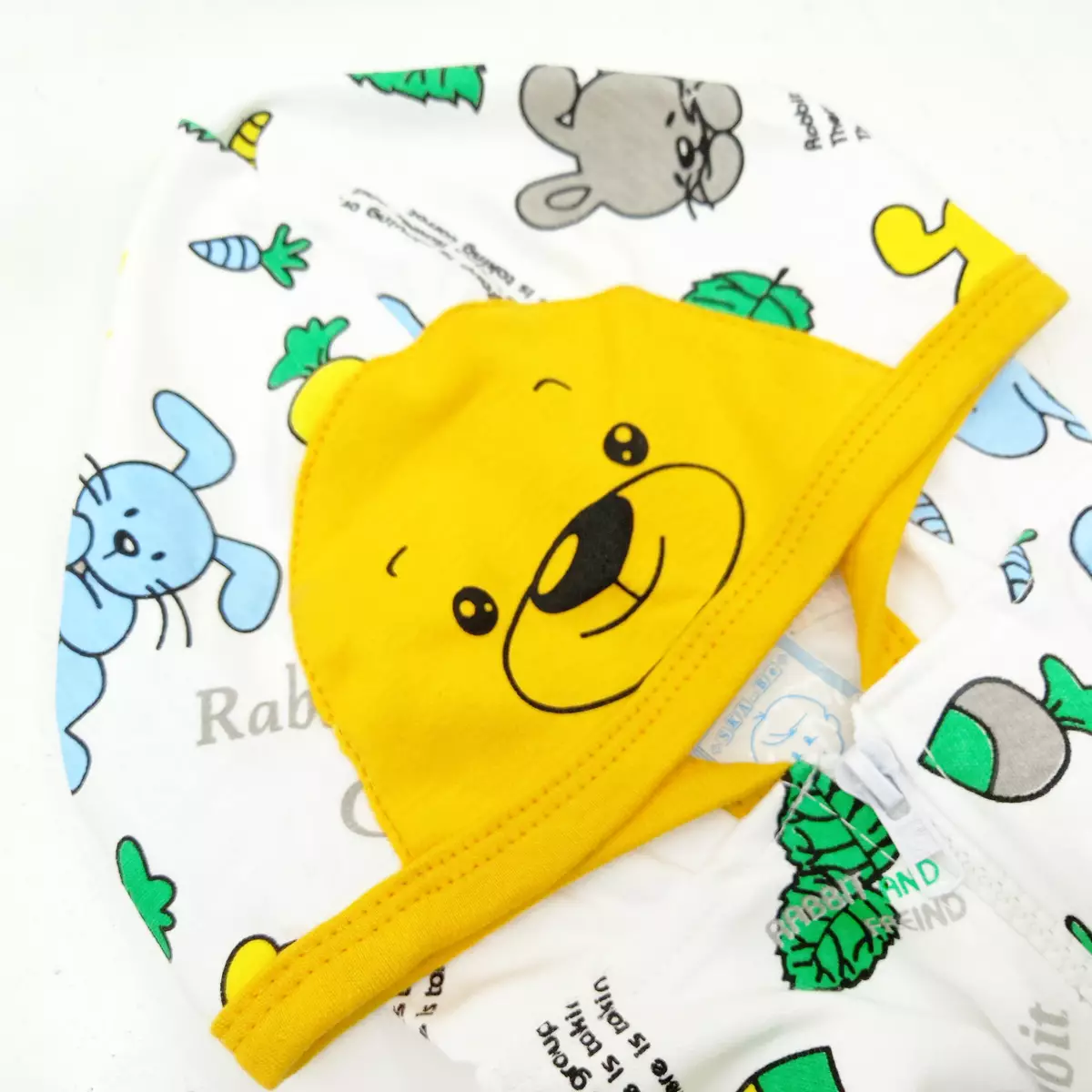 Wakakids Jaket Bayi Sweater Anak Usia 6 Bulan Hingga 12 Bulan Motif Rabbit Full Printing 4089 Navy