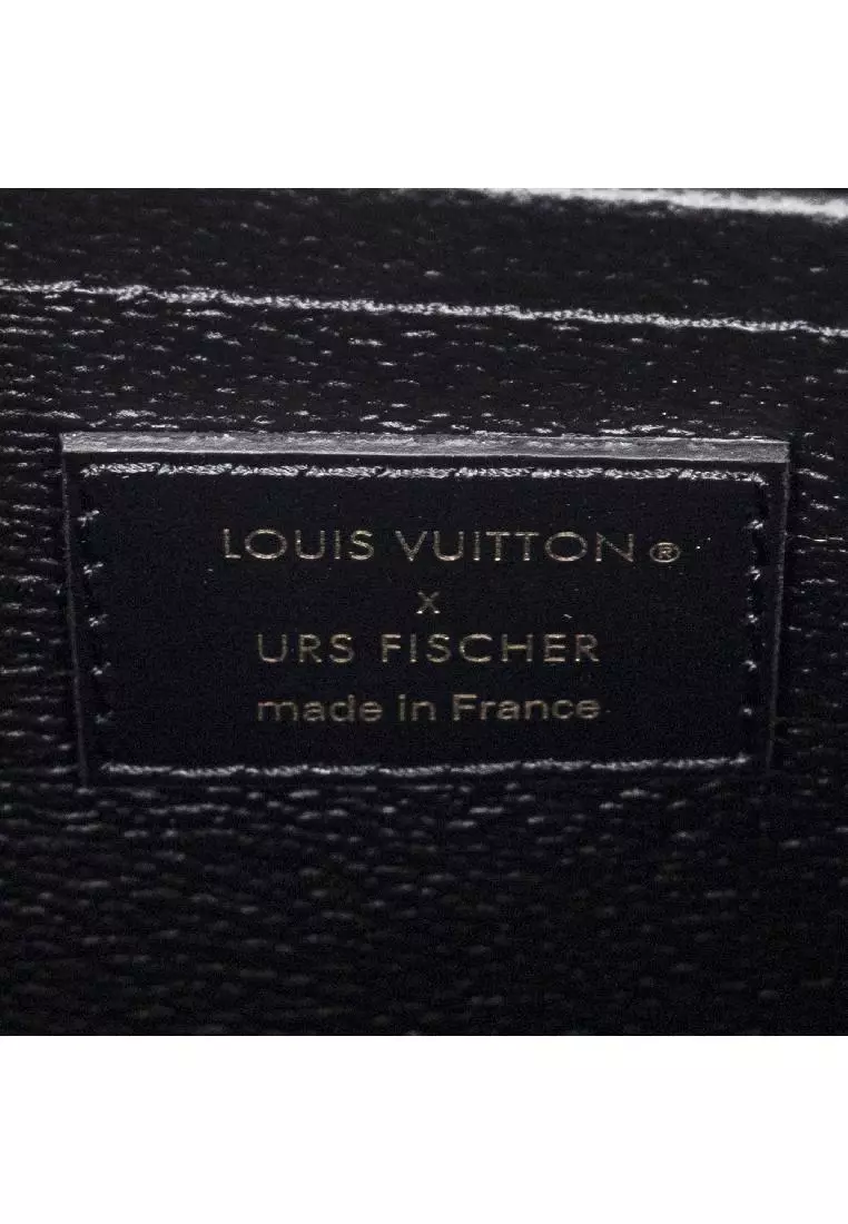 Louis Vuitton Neverfull MM Black Giant Monogram Bag Urs Fischer