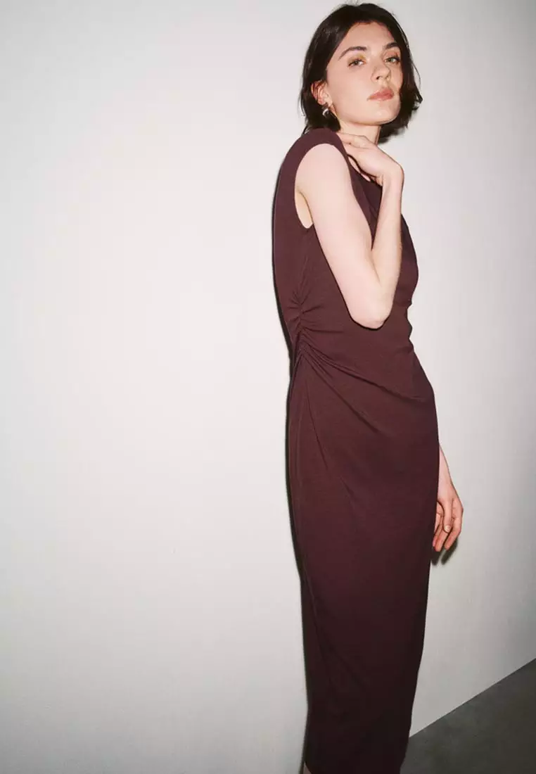 Capped Sleeve Skinny Fit Midi Dresses