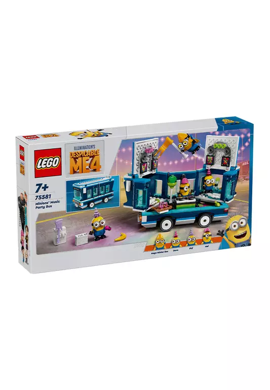 Despicable Me 4 75581 Minion's Music Party Bus, Age 7+, Building Blocks, 2024 (379pcs)