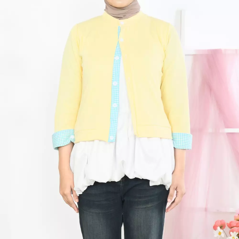 Listy Cardigan Knit - Soft Yellow M19682 R27S6