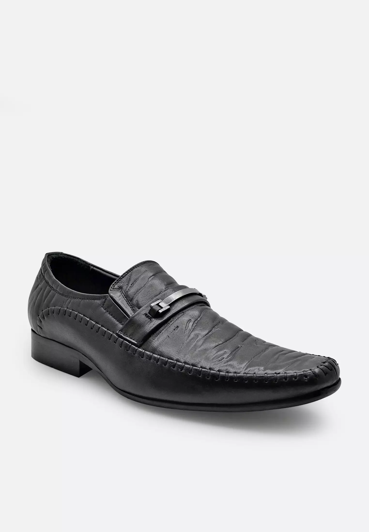 Marco Sepatu Pria Kantor Formal Kulit Asli - Black