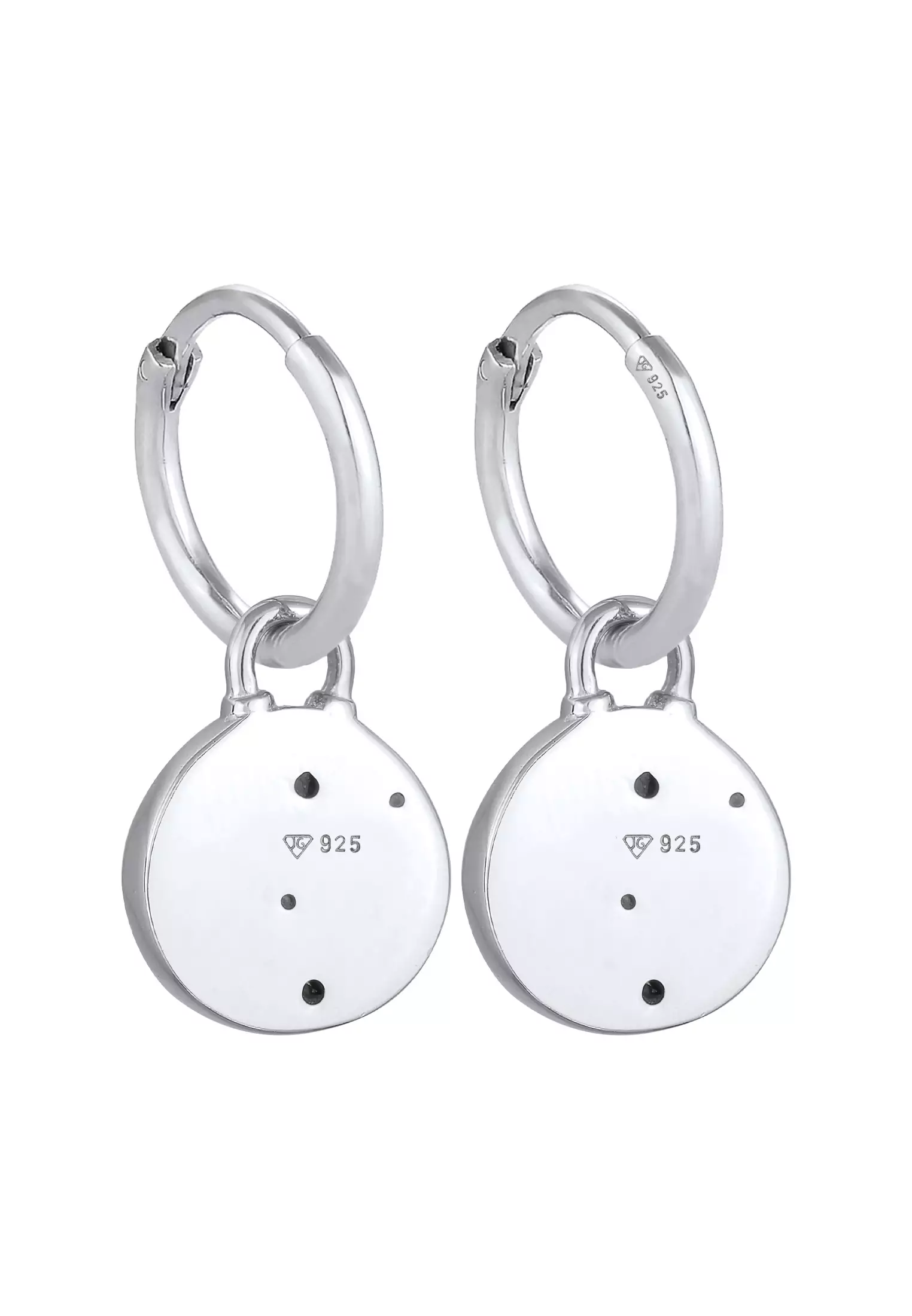 Earrings Platelet Sun Moon Creoles