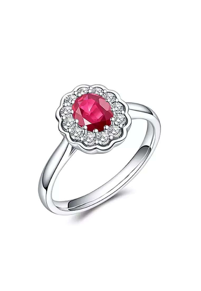 Red and white diamond top