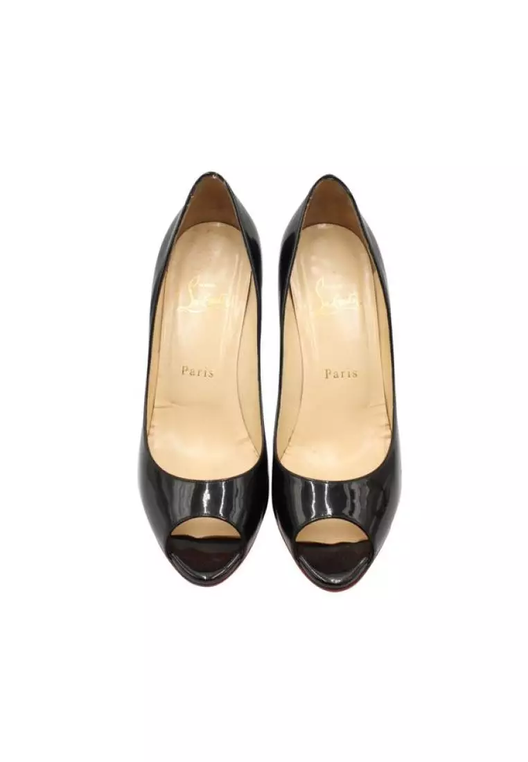 Buy Christian Louboutin Pre Loved CHRISTIAN LOUBOUTIN Black Peep