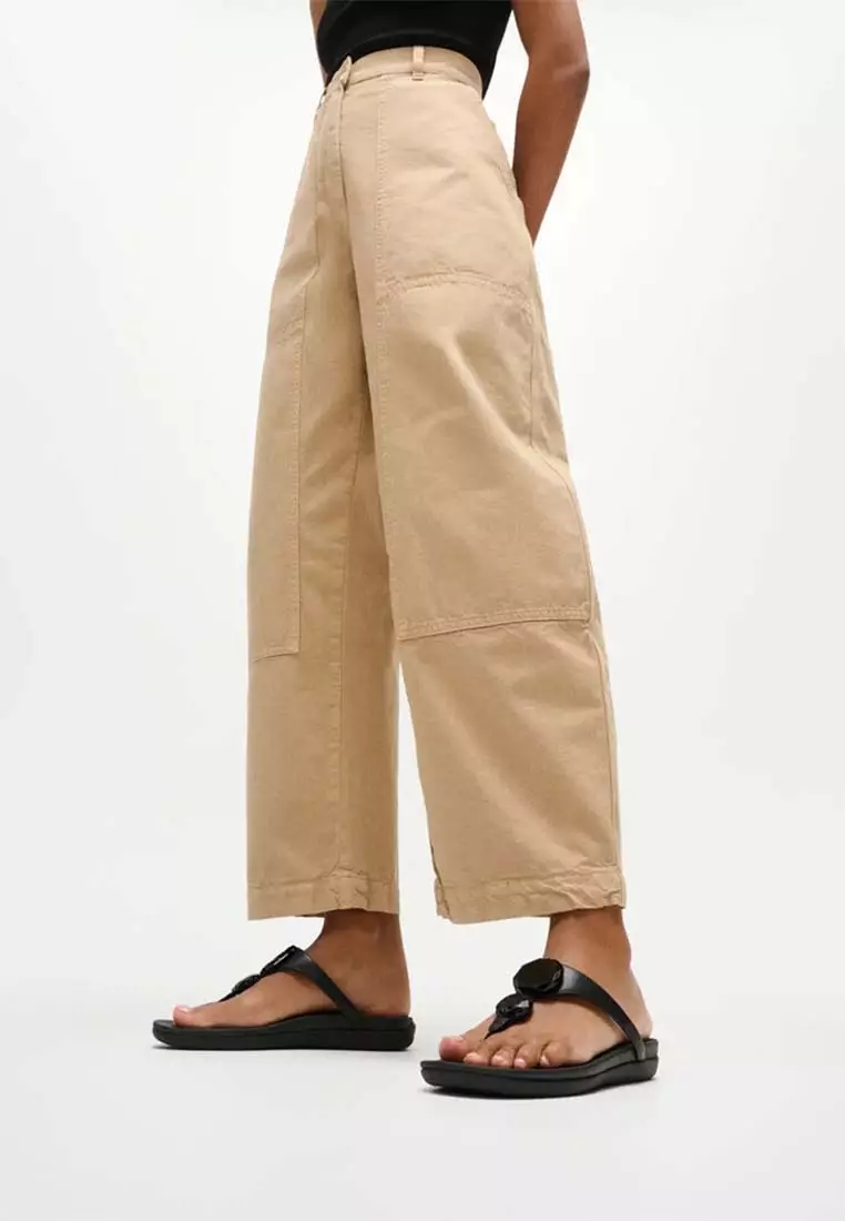 FitFlop SOLAY Glossy-Disc Toe-Post Sandals - Black (A5W-001)