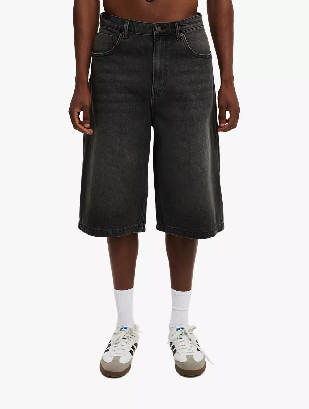 Cotton On - DENIM - Super Baggy Jort - Y2K WASHED BLACK
