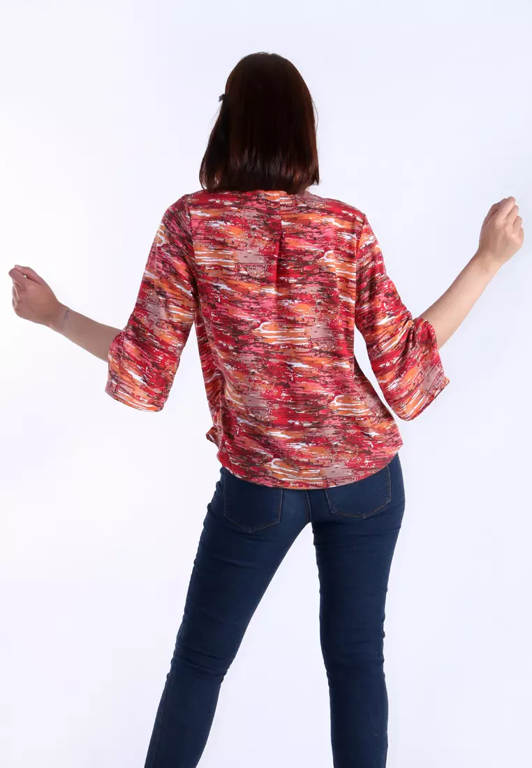 Wrap Blouse Abstract
