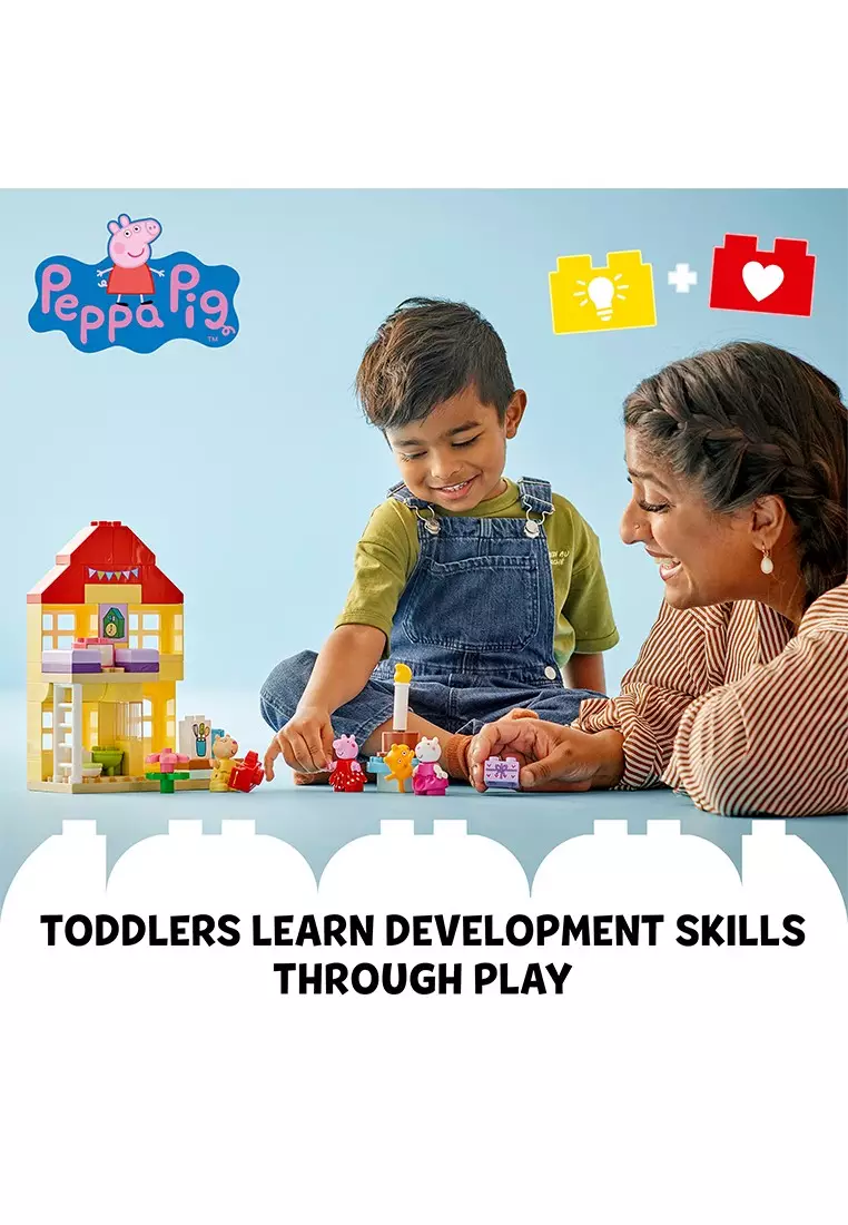 Duplo 10433 Peppa Pig Birthday House, Age 2+, Building Blocks, 2024 (59pcs)