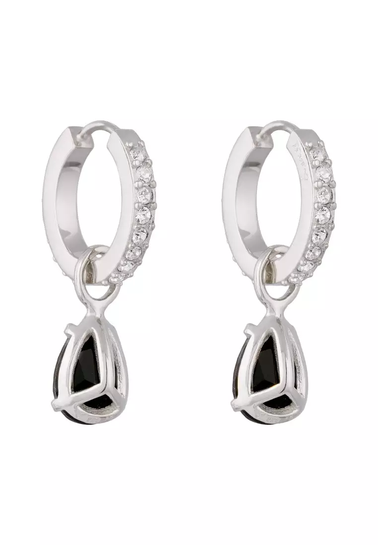 Anting Perhiasan Perak 925 Wanita Creole Drop Embellished with Crystal by Swarovski®