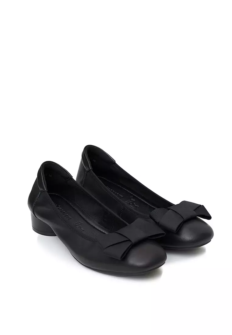 Sepatu Pantofel Formal Wanita Gino Mariani Elara Hitam