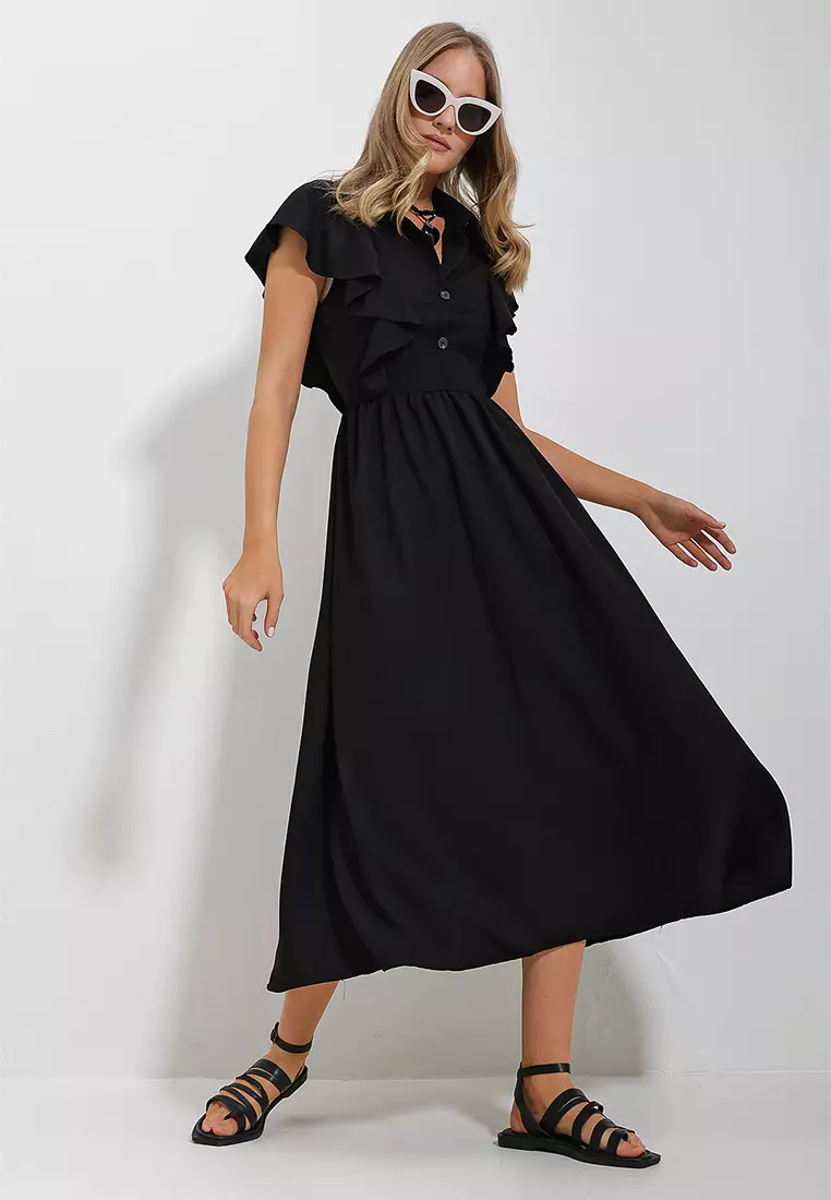 Ruffle Midi Dress