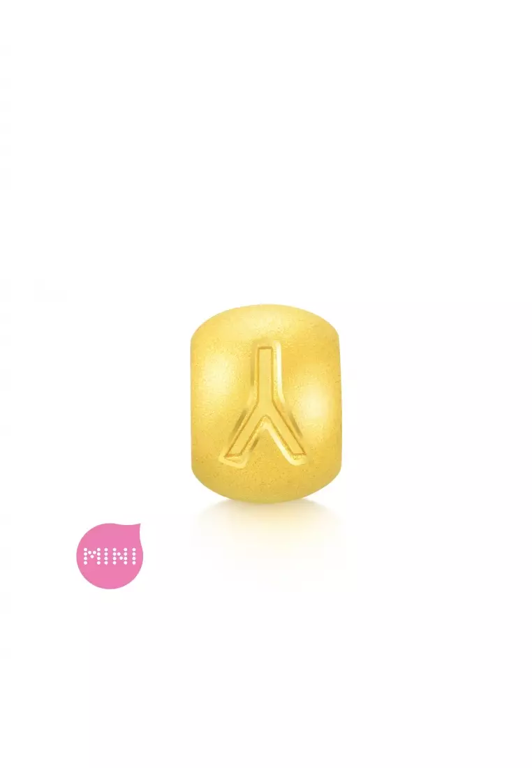Charme 999 24K Gold Letter Y Alphabet Charm 92918C (Bracelet not included)