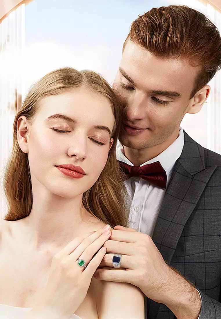 Cincin Original Paket couple Ring Elegan wanita Couple wedding Couple Pasangan Cowo Pria