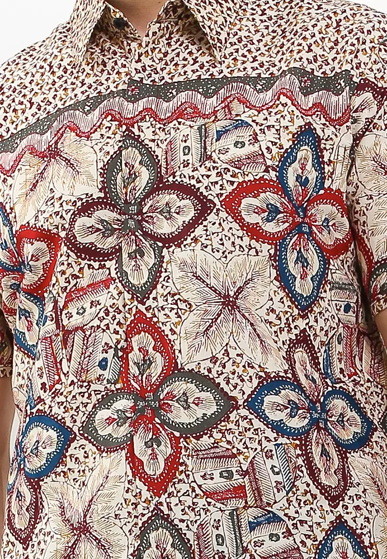 Hem Body Fit Batik Semanggi Warna