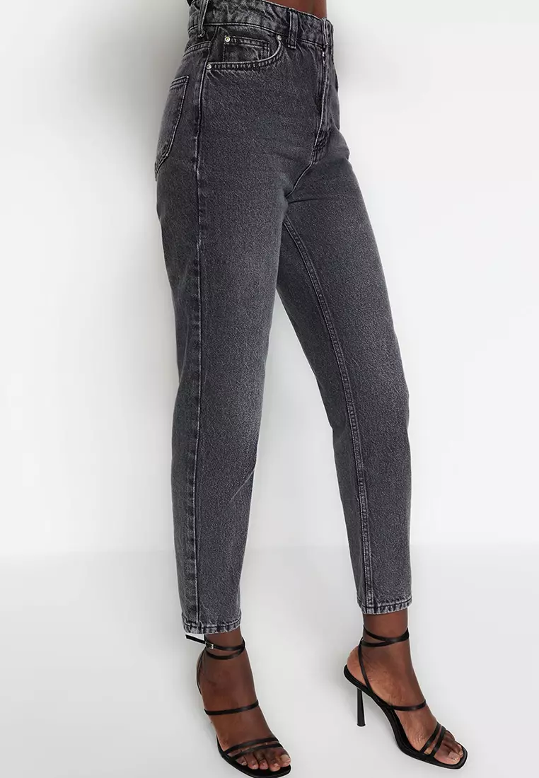 Buy Trendyol High Waist Mom Jeans Online | ZALORA Malaysia