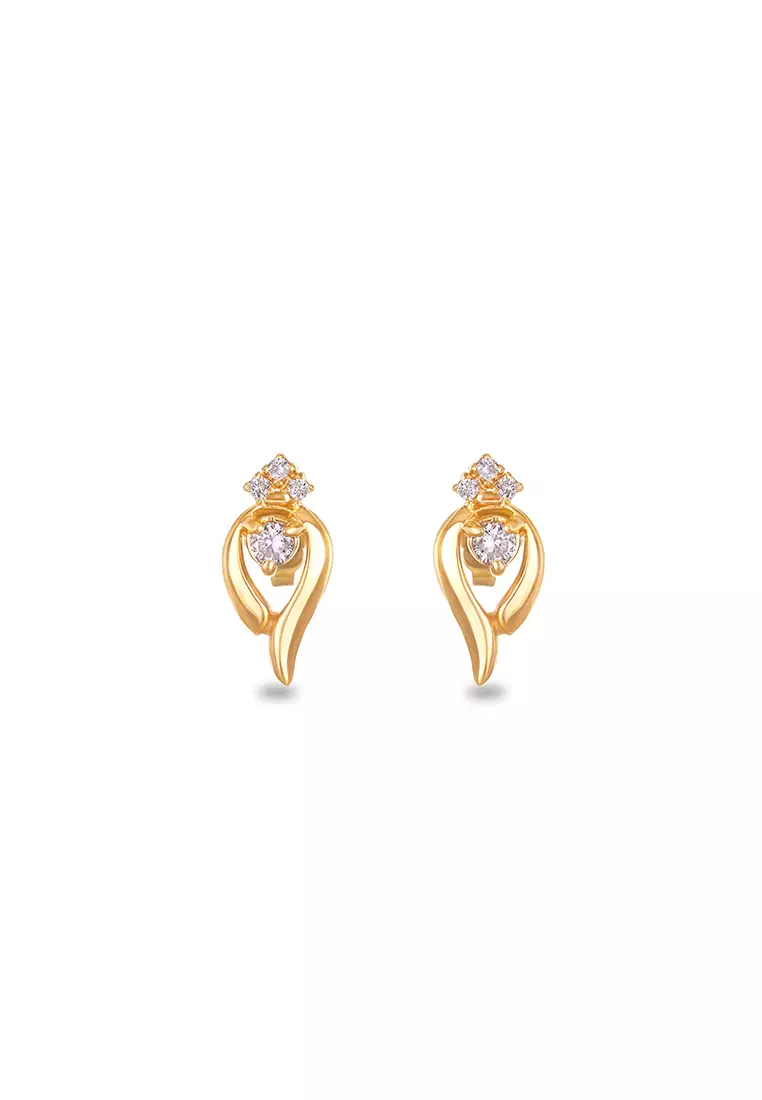 Gold hot sale diamond earrings