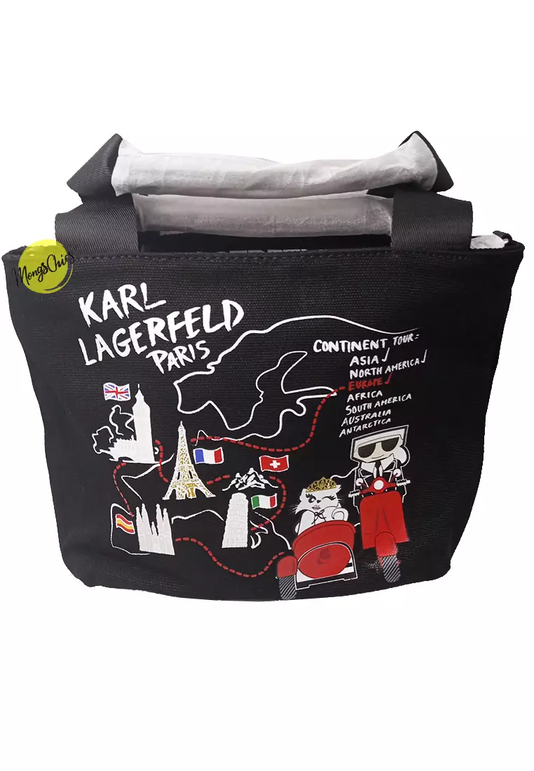 Karl Lagerfeld Kristen Canvas Crossbody - Black Country