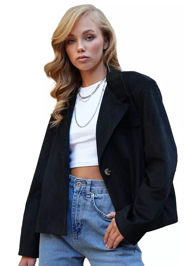 Oversize Padded Shoulder Jacket