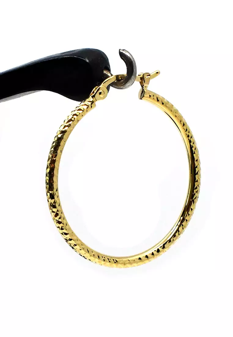 18K Italian Made Yellow Gold Earrings