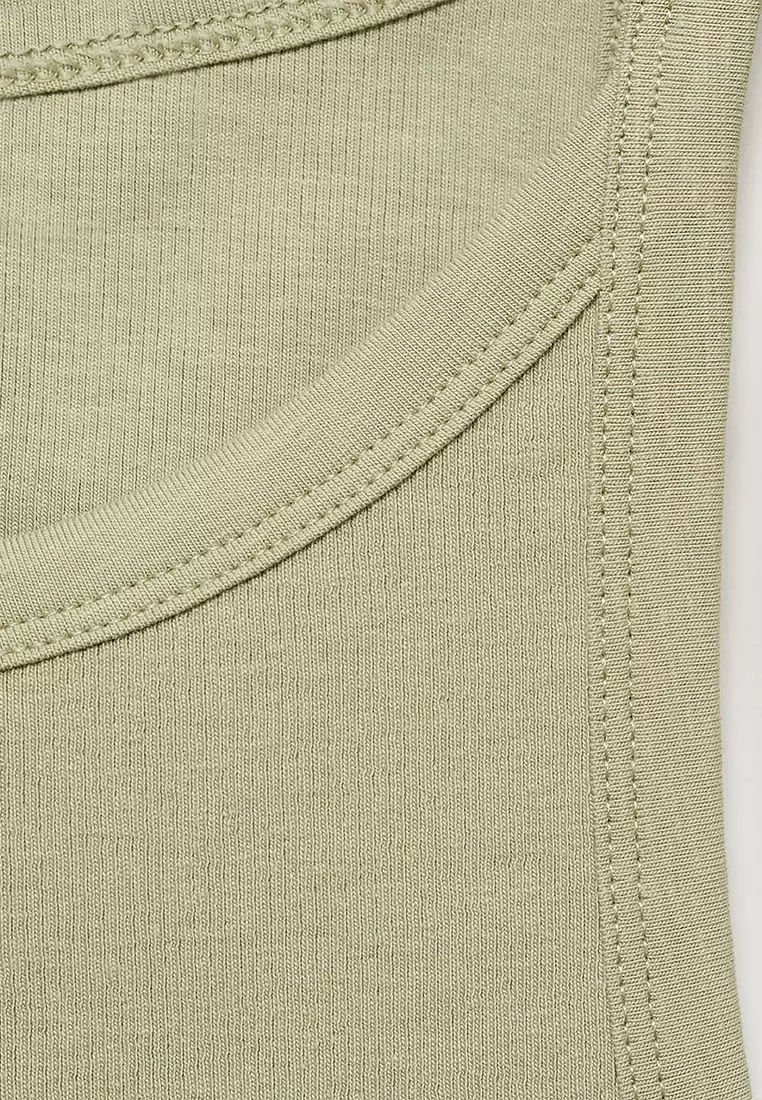 Ribbed Cotton-Blend Top