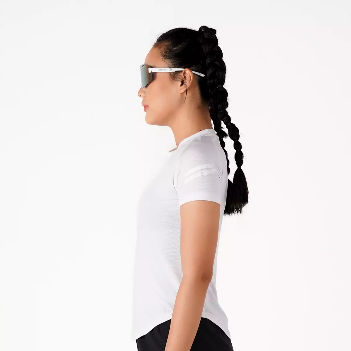 Tiento Jersey Running Women Kaos Olahraga Wanita Baju Lari Quick Dry South Pure White