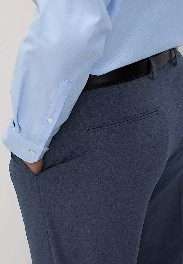 Tailored Fit Single Pleat Smart Trousers