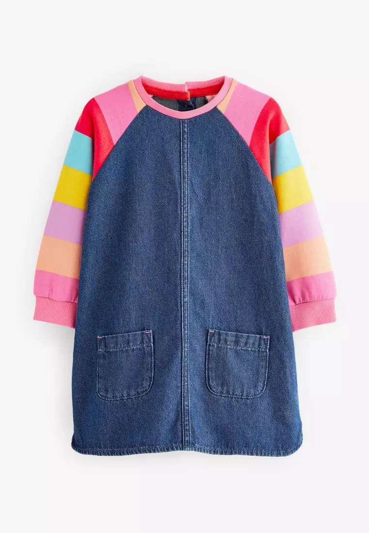 Next baby girl denim dress new arrivals