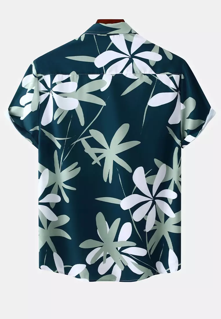 Hawaiian Print Short-Sleeved Shirt YL-C270