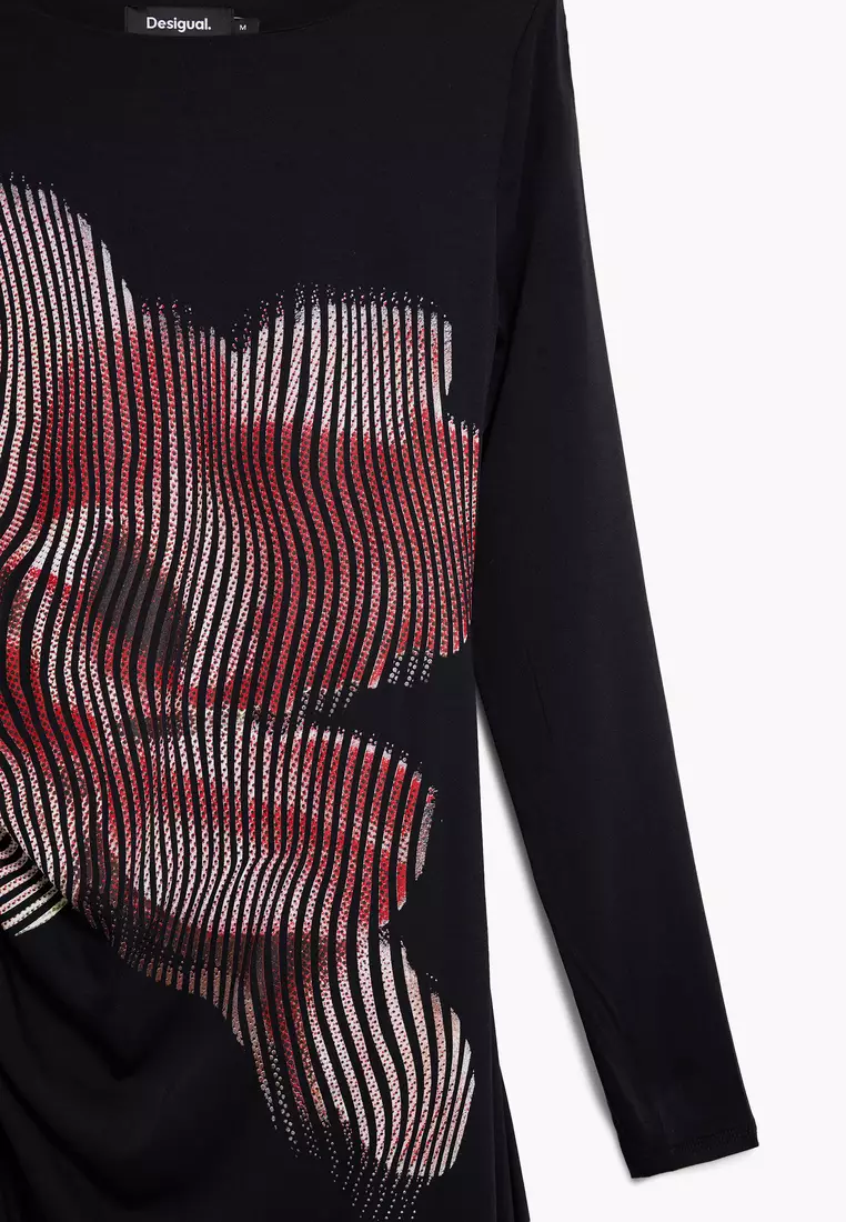 Pixelated midi dress