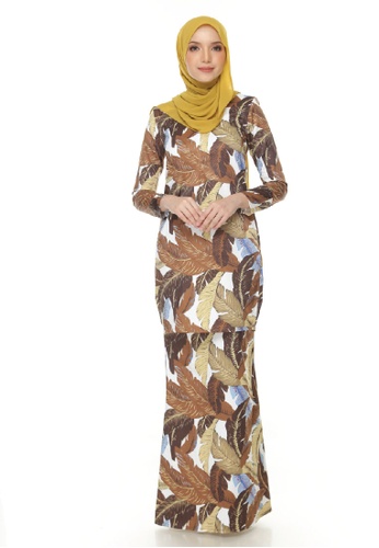 AZIRA KURUNG from Gaffronasir in white and yellow and brown_1