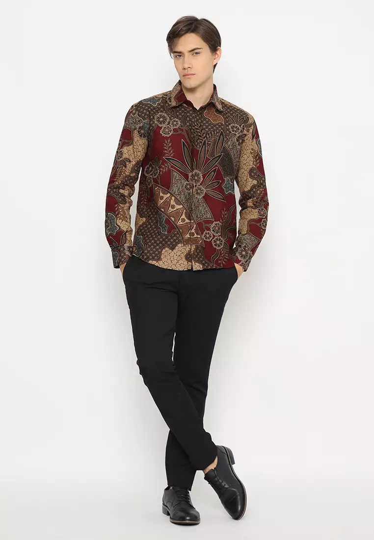 Kemeja Batik Slimfit Sutawijaya - Maroon