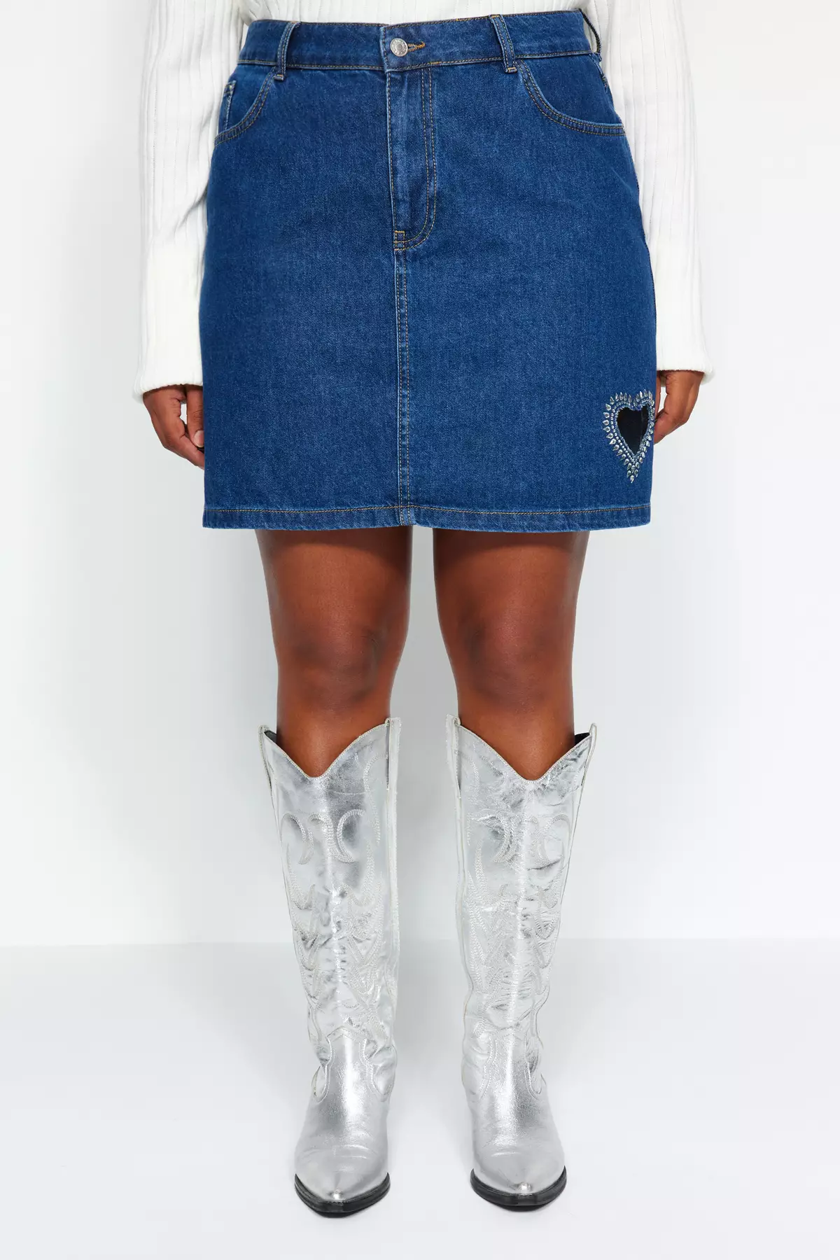 Denim mini skirt size 4 best sale