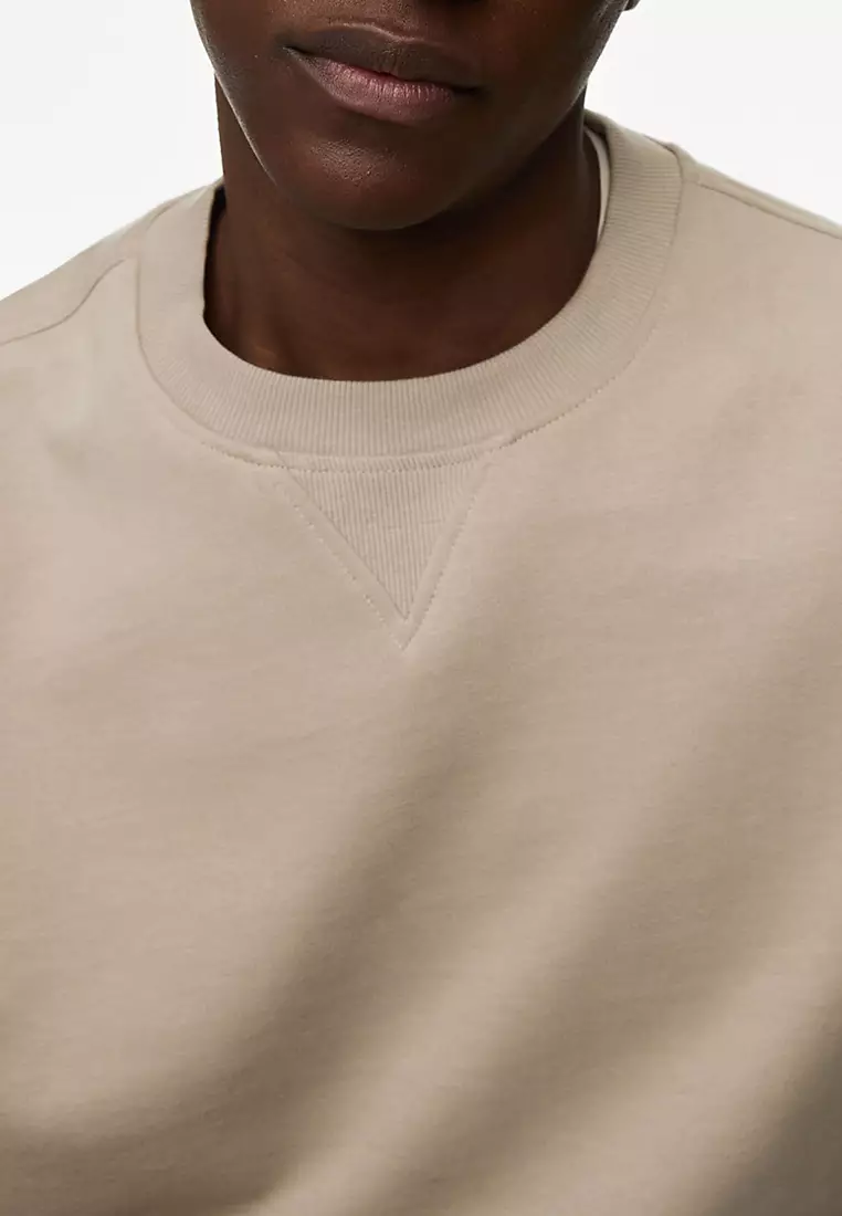 Pure Cotton Crew Neck Sweatshirt