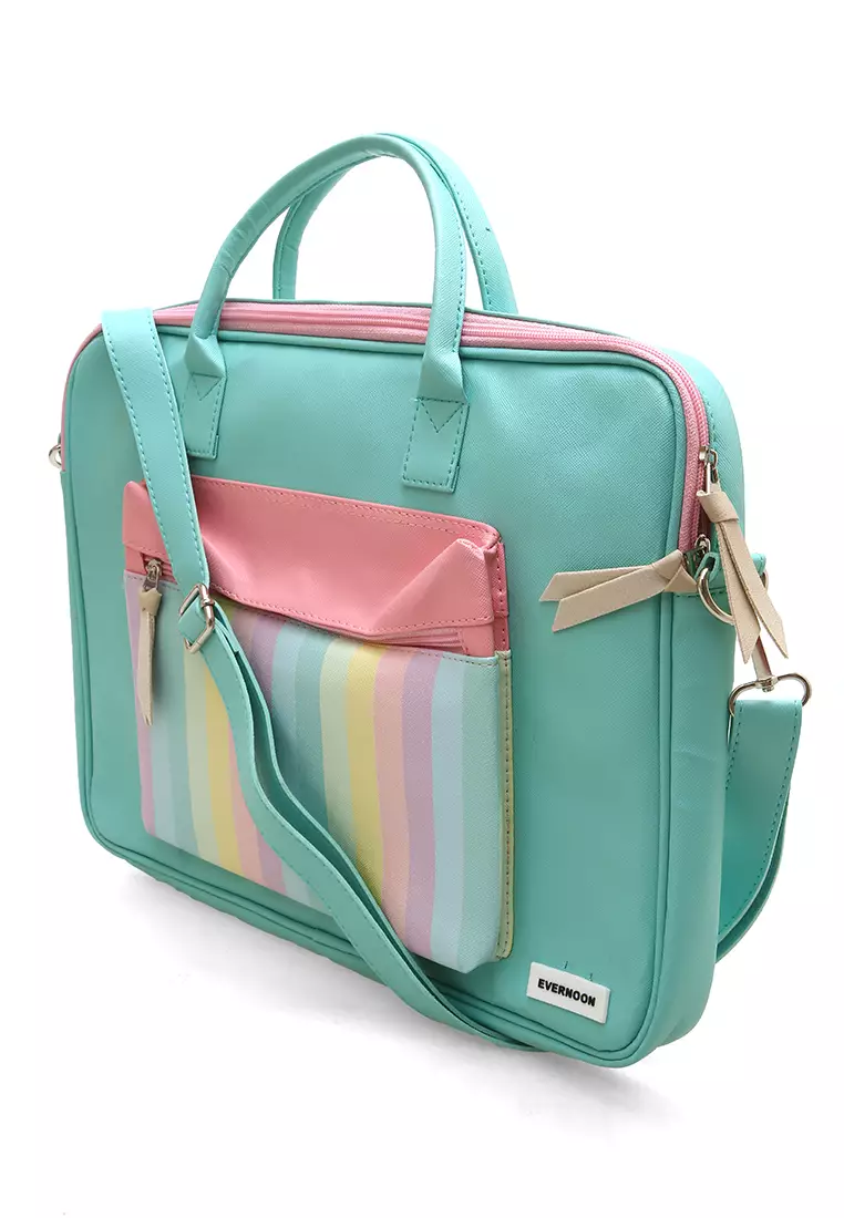 Keysia Tas Laptop Selempang Front Pocket Desain Simple - Tosca Rbw