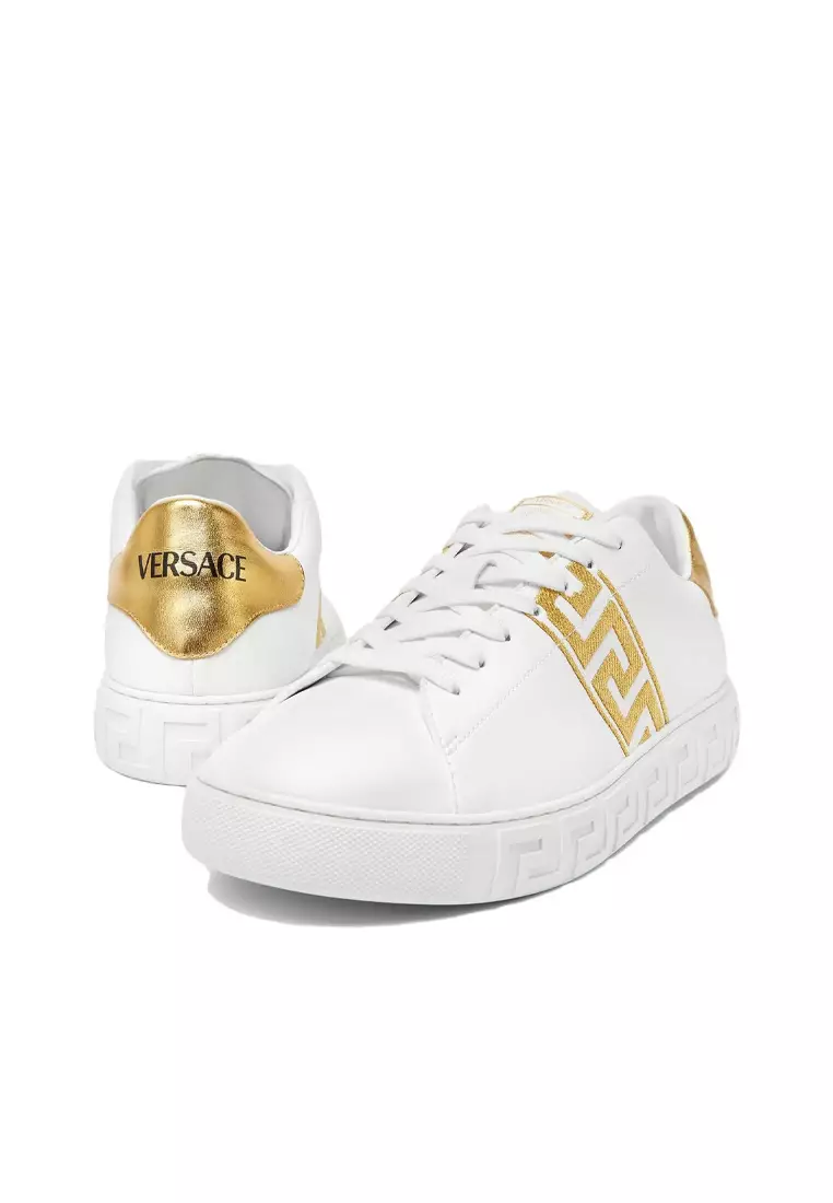 Buy Versace Men's Greca Embroidered Low-Top Sneakers