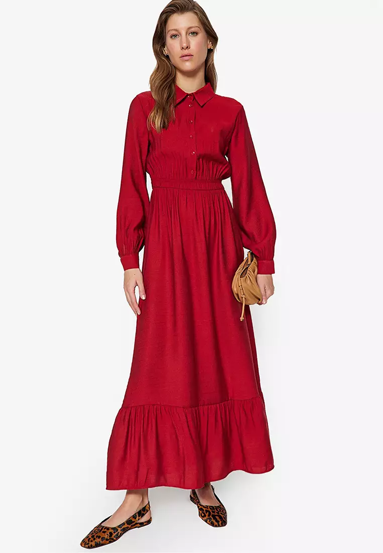 Modest sales shirt dress