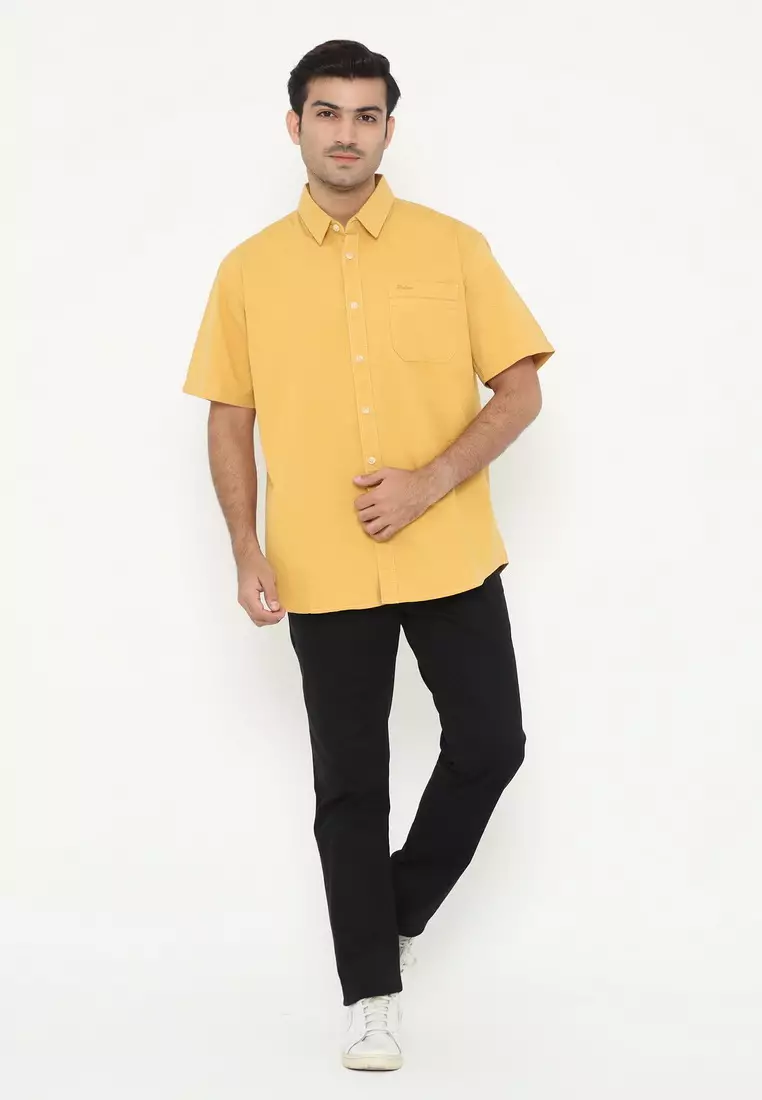 POLICE Kemeja Polos Cotton Regular Fit Pria