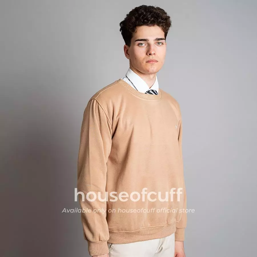 Houseofcuff sweater crewneck basic outer latte
