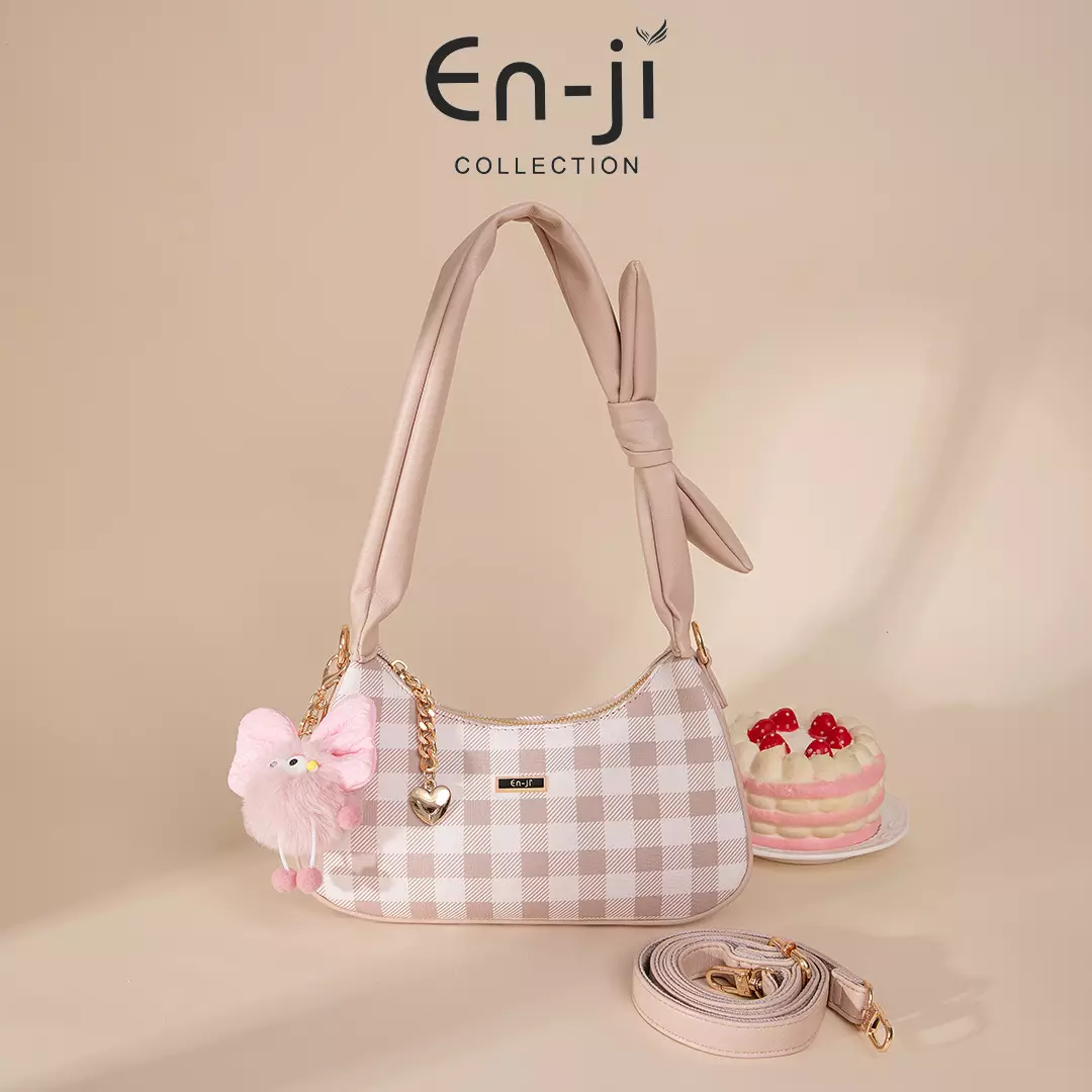 En-ji  Juma Shoulderbag Wanita Warna Jenniepink