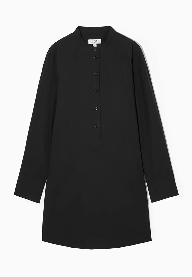 Relaxed-Fit Gathered Shirt Dress