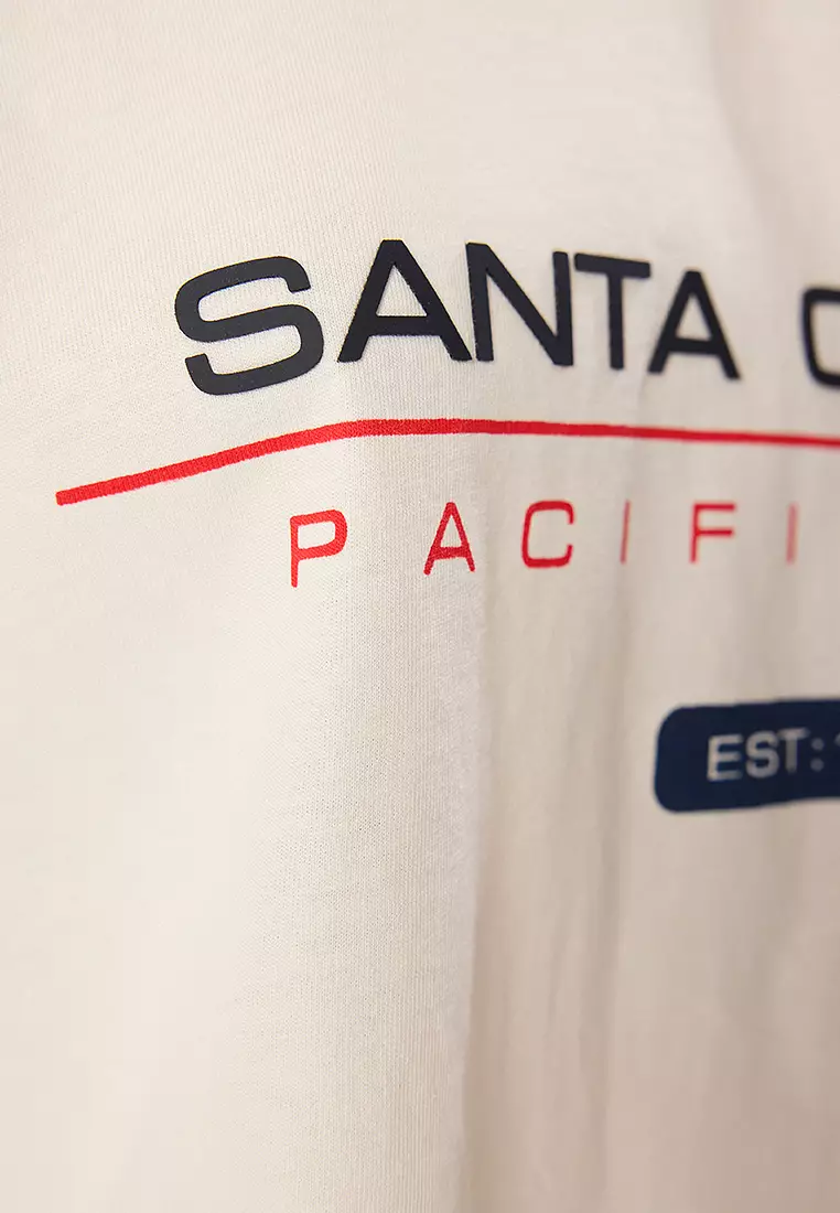 Ekru Relaxed/Comfortable Fit High Slogan Printed Knitted T-Shirt