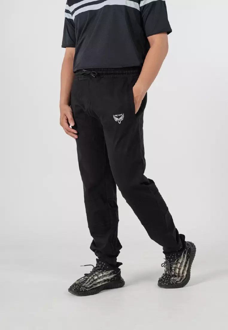 Graceful Cut Tritoni Cotton Terry Jogger